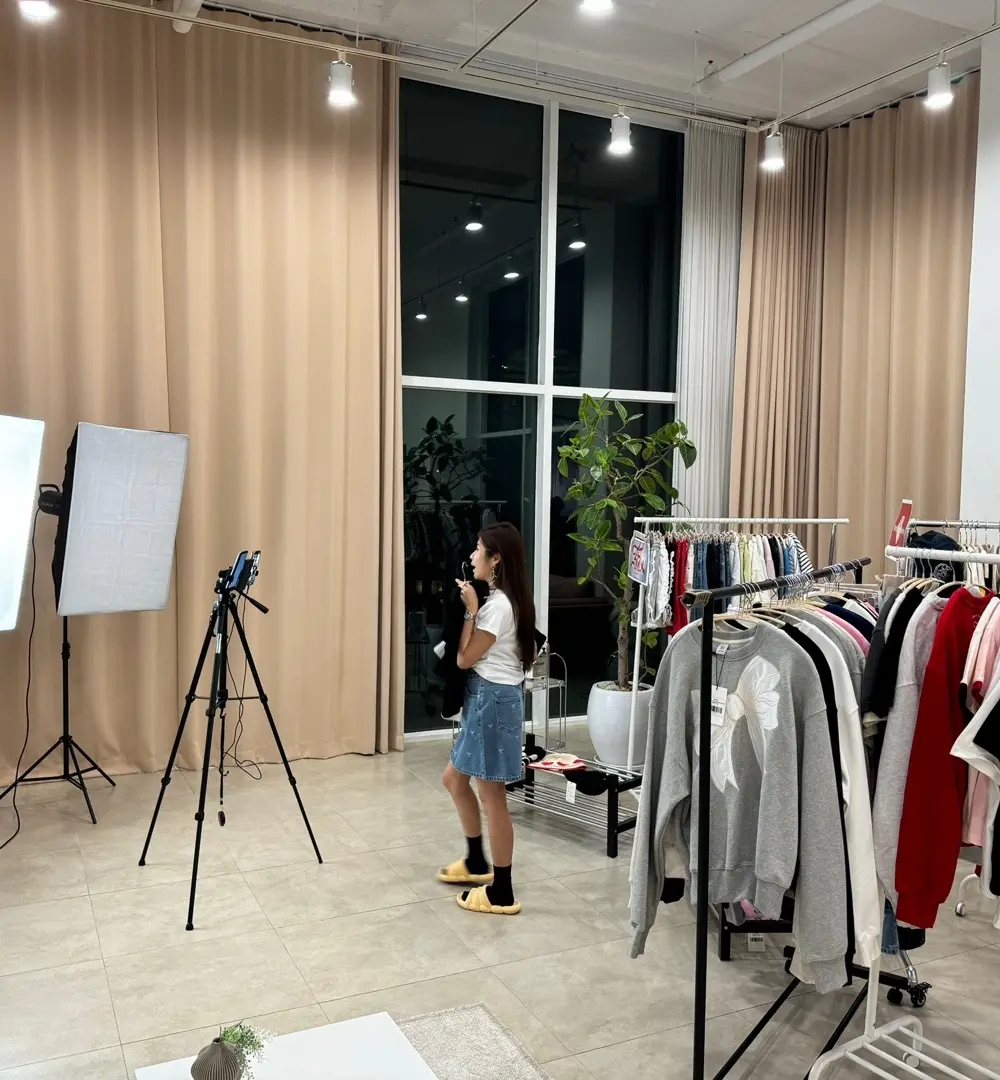 라이브 방송 스튜디오 세팅